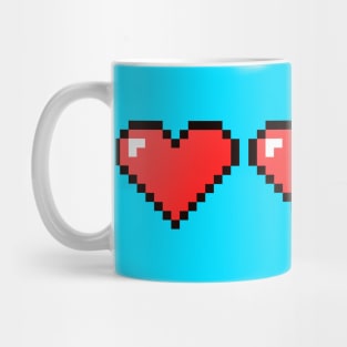 Pixelated 8-Bit Heart (v2) Mug